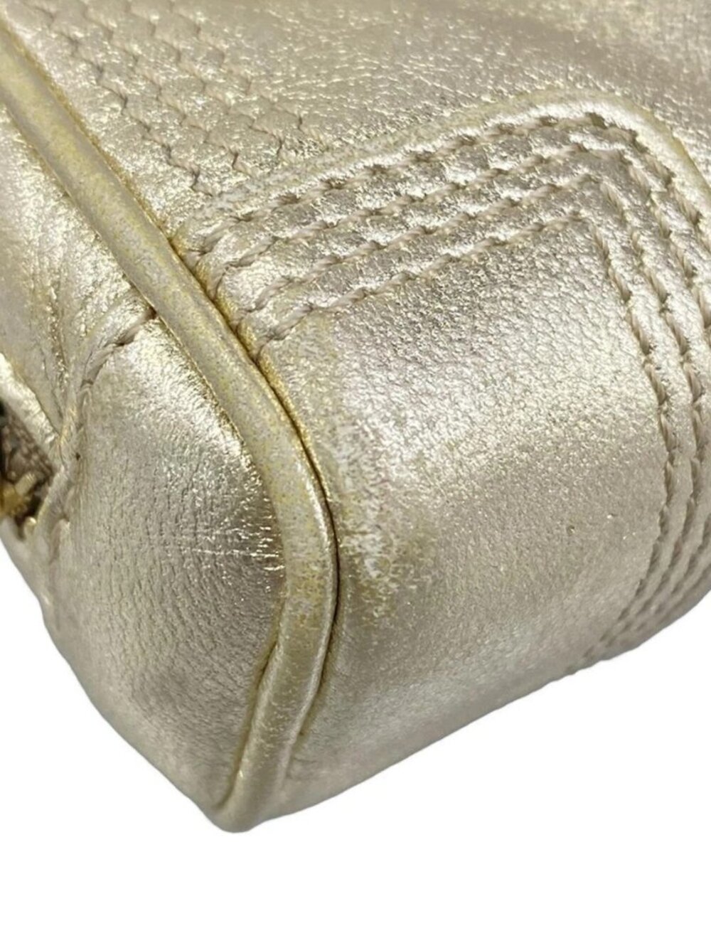LOEWE Amazon Nano Gold Leather Handbag - Picture 6 of 13